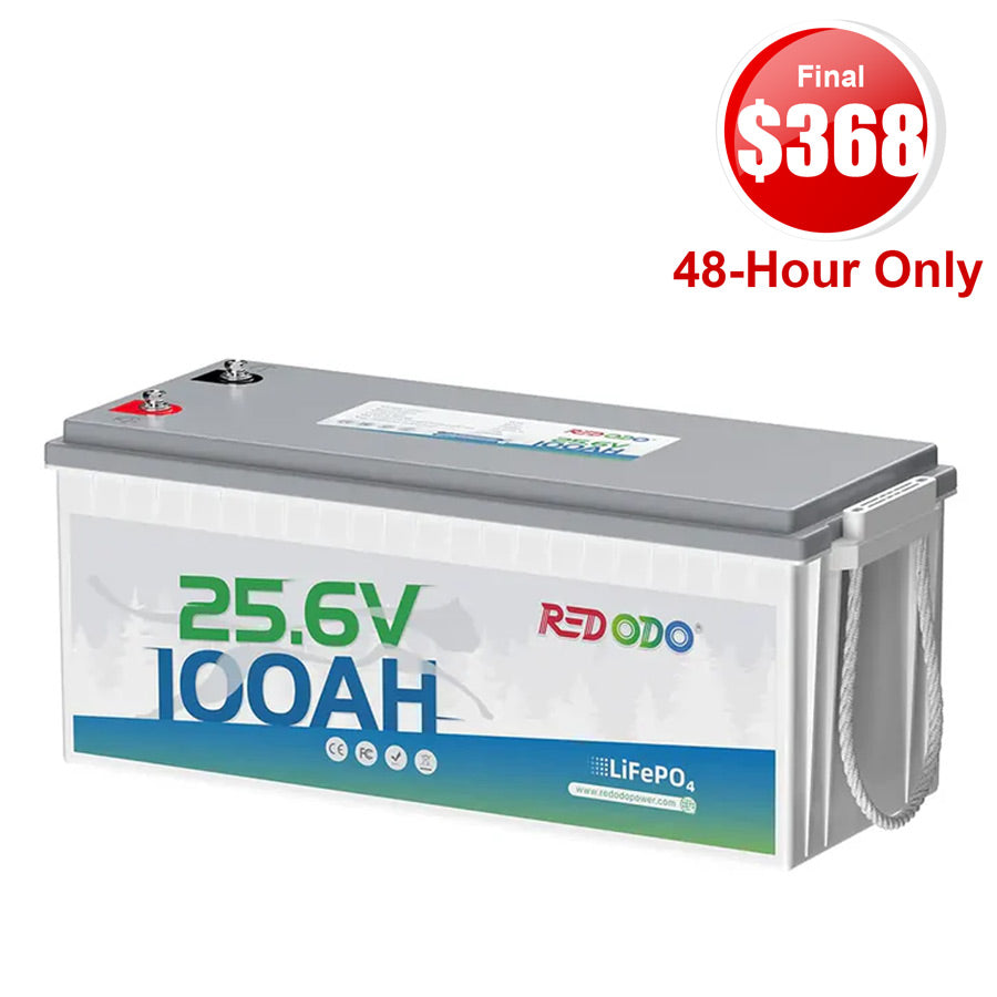 【Final $368】Redodo 24V 100Ah LiFePO4 Lithium Battery  | Marine, Solar Home, Home Back up