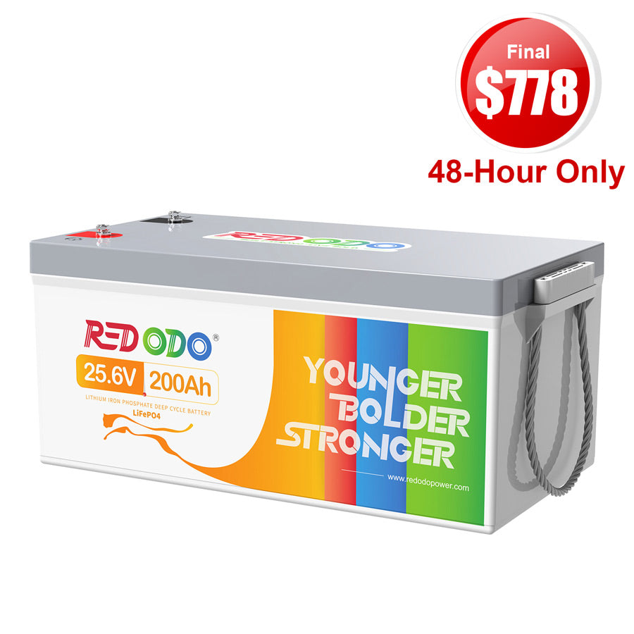 【Final $778】Redodo 24V 200Ah LiFePO4 Lithium Battery | Marine, Solar Home, Home Back up