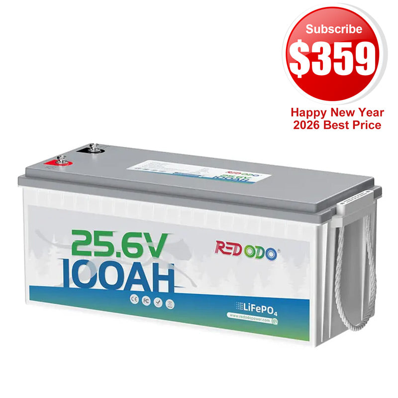 🔥【$359 After Subscribe】Redodo 24V 100Ah LiFePO4 Lithium Battery  | Marine, Solar Home, Home Back up