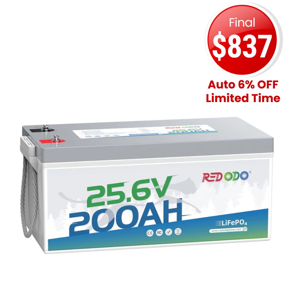 ⚡【Sale-Final $837】Redodo 24V 200Ah LiFePO4 Lithium Battery | Trolling Motor, Marine, RV, Solar Home, Home Backup