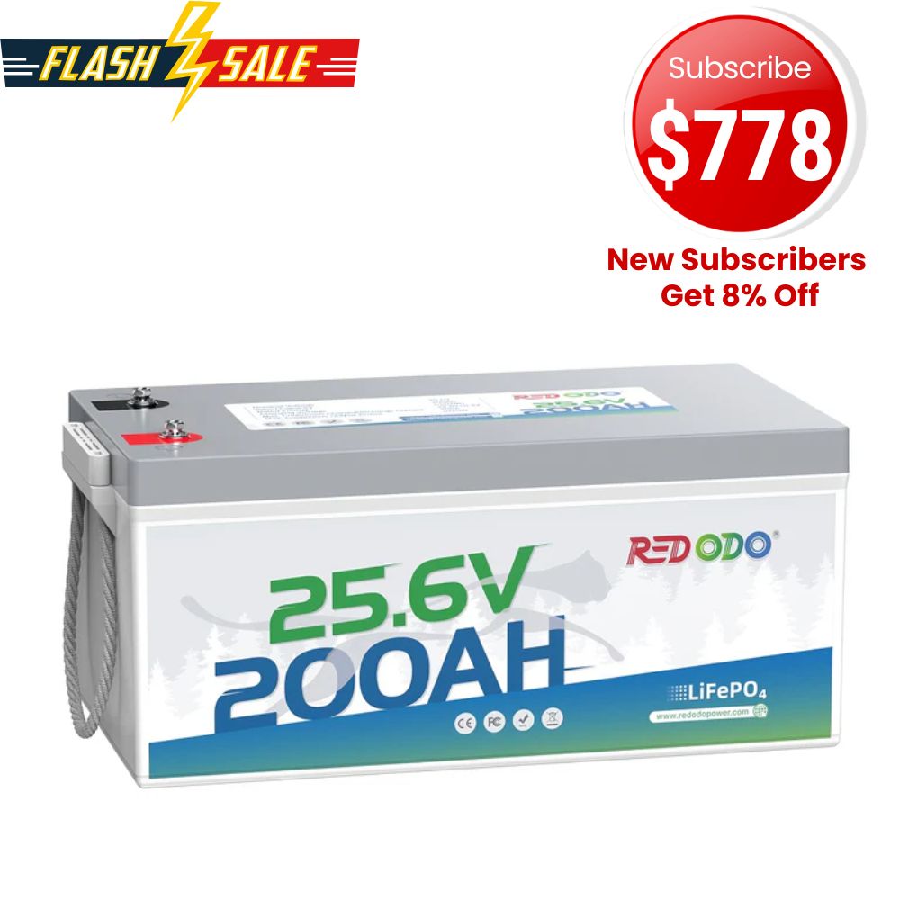 🔥【Extended Deal】Redodo 24V 200Ah LiFePO4 Lithium Battery | Trolling Motor, Marine, RV, Solar Home, Home Backup