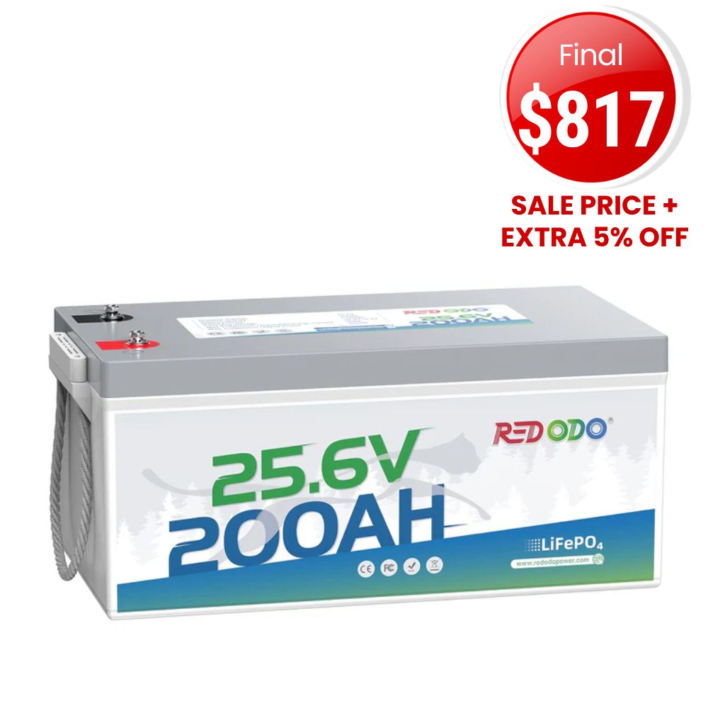 🔥【Final $817】Redodo 24V 200Ah LiFePO4 Lithium Battery | Trolling Motor, Marine, RV, Solar Home, Home Backup