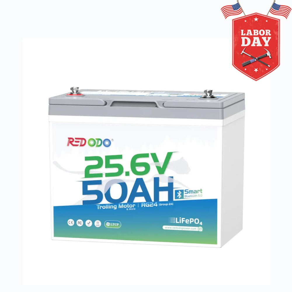 ⚡[Final $247] Redodo 24V 50Ah Bluetooth Trolling Motor Battery | For 24V Trolling Motors with up to 100 lbs