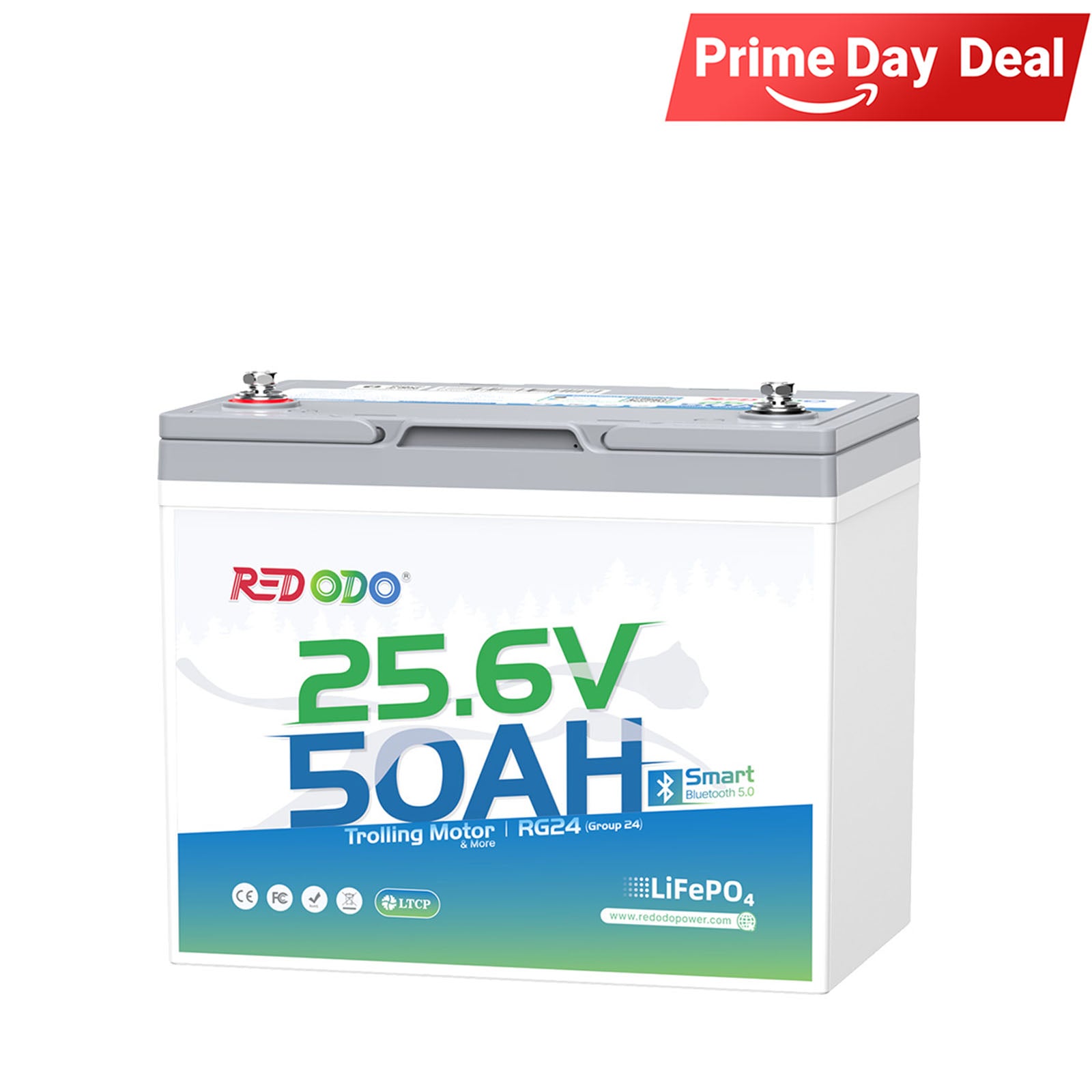 ⚡[$226 after Sign-Up] Redodo 24V 50Ah Bluetooth Trolling Motor Battery | For 24V Trolling Motors with up to 100 lbs