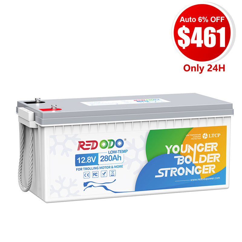 ⚡【$461 Only 24H】Redodo 12V 280Ah LiFePO4 Lithium Battery | Low Temp Protection | For RV, Marine, Solar