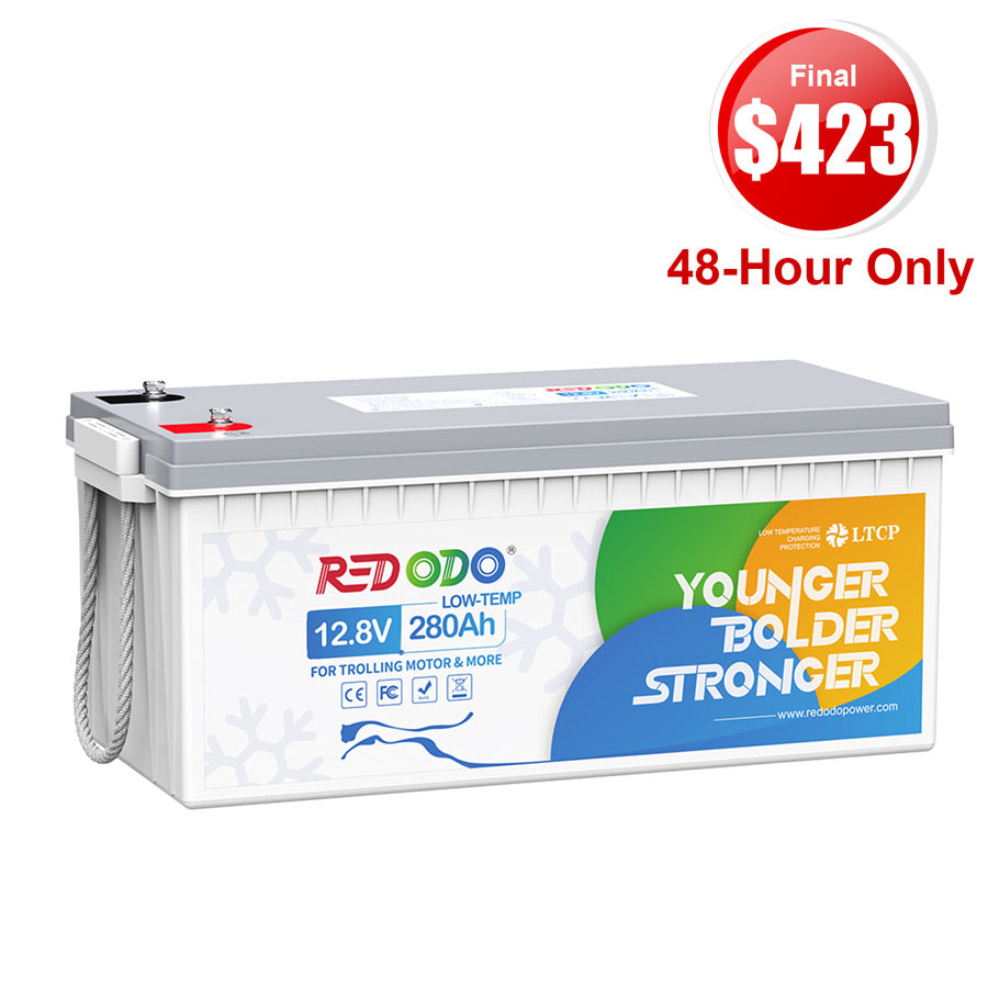 【Final $423】Redodo 12V 280Ah LiFePO4 Battery | Low Temp Protection | For RV, Marine, Solar