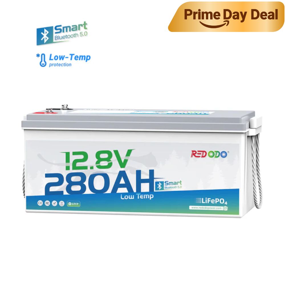 ⚡[Now $465] Redodo 12V 280Ah Bluetooth Lithium Battery | Low Temp Protection | For RV, Marine, Solar