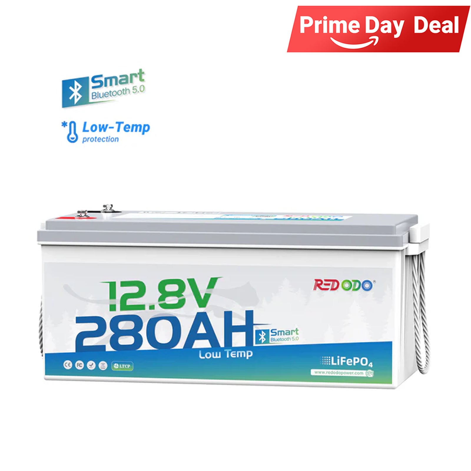 ⚡[Final $479] Redodo 12V 280Ah Bluetooth Lithium Battery | Low Temp Protection | For RV, Marine, Solar