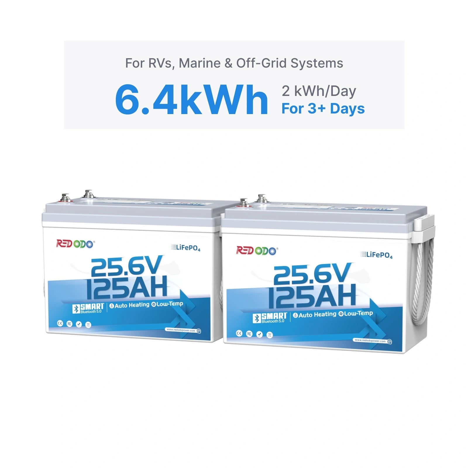 【Pre-Order】Redodo Apex Mini 24V 125Ah Deep Cycle LiFePO4 Battery with Bluetooth, Self-Heating | For 24V Trolling Motor, RV, Marine & Off-Grid Systems