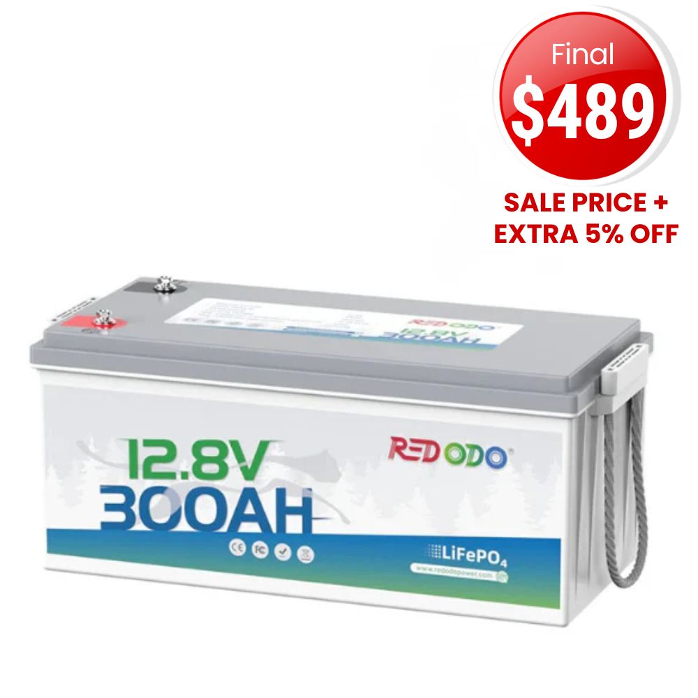 🔥【Sale-Final $489】Redodo 12V 300Ah Lithium LiFePO4 Battery | Replaces 6*12V 100Ah AGM Batteries | For RV, Marine, Home battery backup