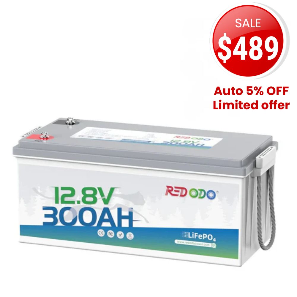 🔥【Sale-Final $489】Redodo 12V 300Ah Lithium LiFePO4 Battery | Replaces 6*12V 100Ah AGM Batteries | For RV, Marine, Home battery backup
