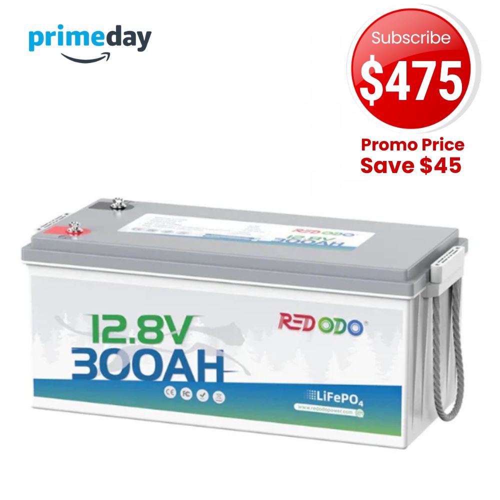 🔥【Prime Big Deal】Redodo 12V 300Ah Lithium LiFePO4 Battery | Replaces 6*12V 100Ah AGM Batteries | For RV, Marine, Home battery backup