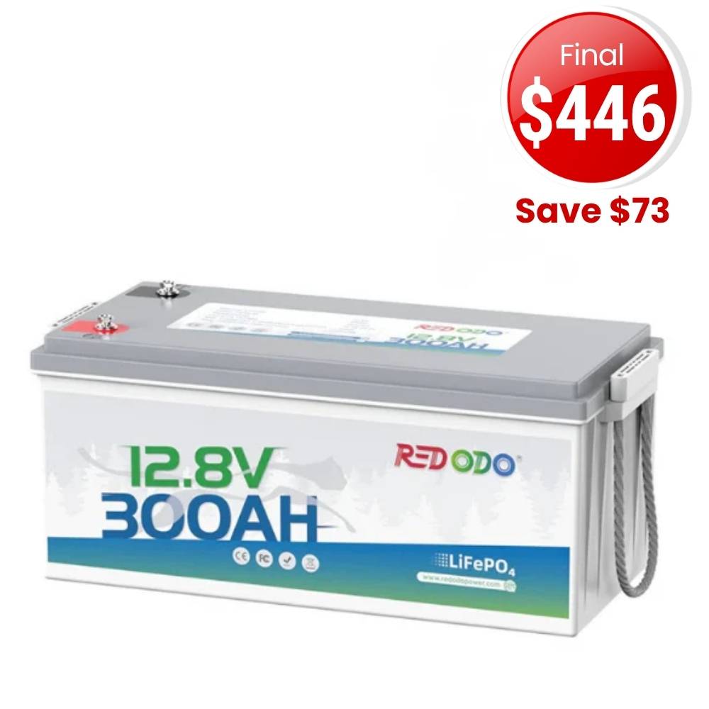 🔥【Final $446】Redodo 12V 300Ah Lithium LiFePO4 Battery | Replaces 6*12V 100Ah AGM Batteries | For RV, Marine, Home battery backup