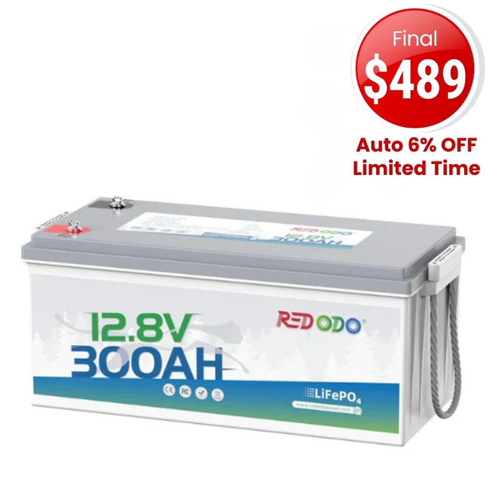 ⚡【Sale-Final $489】Redodo 12V 300Ah Lithium LiFePO4 Battery | Replaces 6*12V 100Ah AGM Batteries | For RV, Marine, Home battery backup