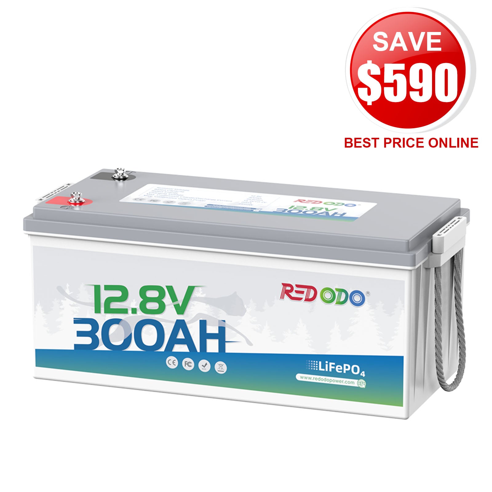 ⚡Redodo 12V 300Ah Lithium LiFePO4 Battery | Replaces 6*12V 100Ah AGM Batteries | RV, Marine, Solar