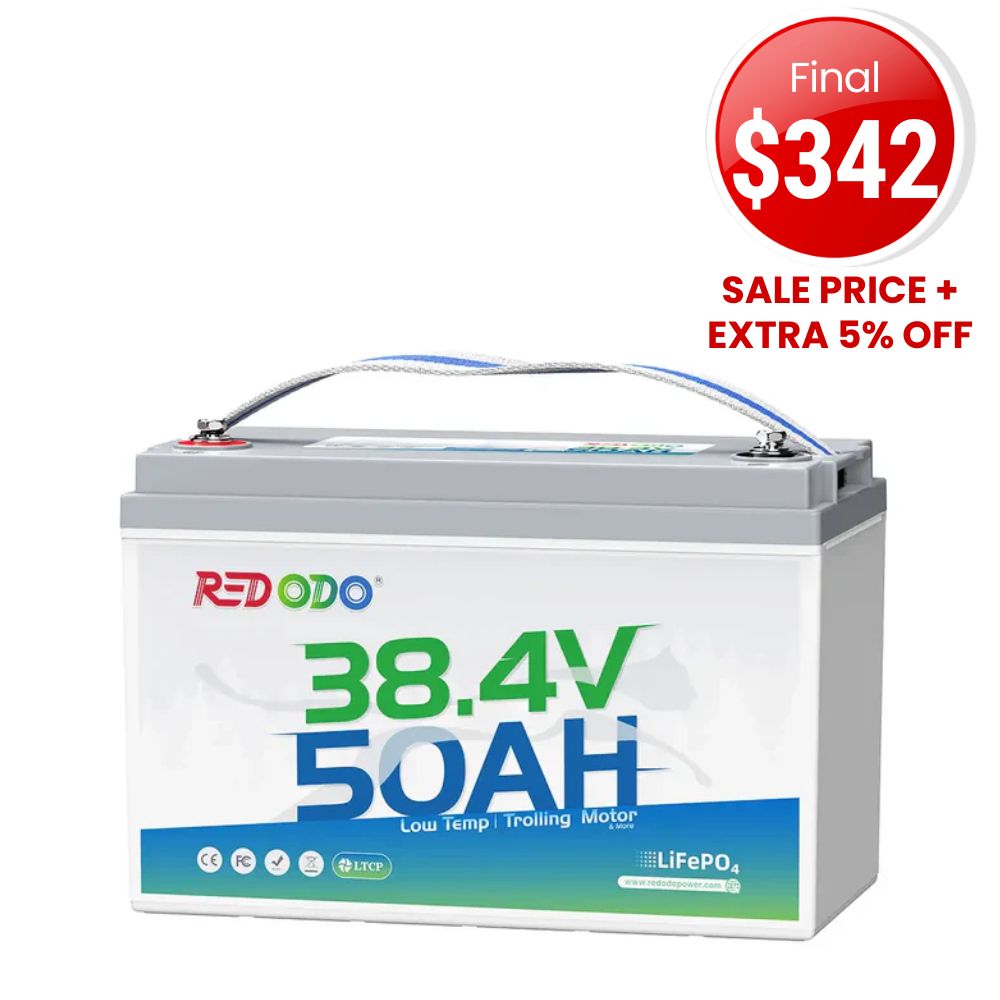 🔥【Final $342】Redodo 36V 50Ah Lithium Trolling Motor Battery for 36V Trolling Motors with 100-120 lbs