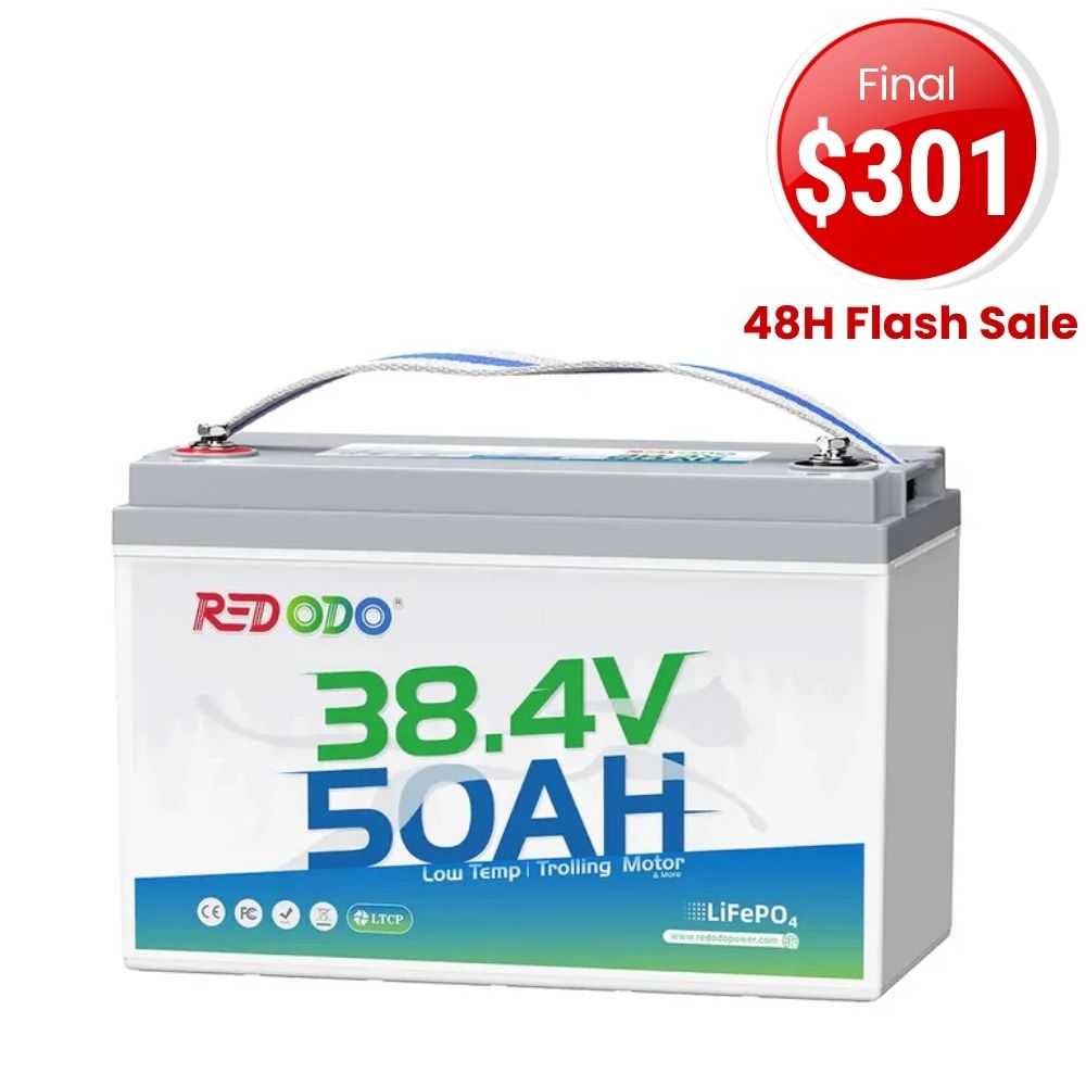 ⚡【Flash Deal $301】Redodo 36V 50Ah Lithium Trolling Motor Battery for 36V Trolling Motors with 100-120 lbs