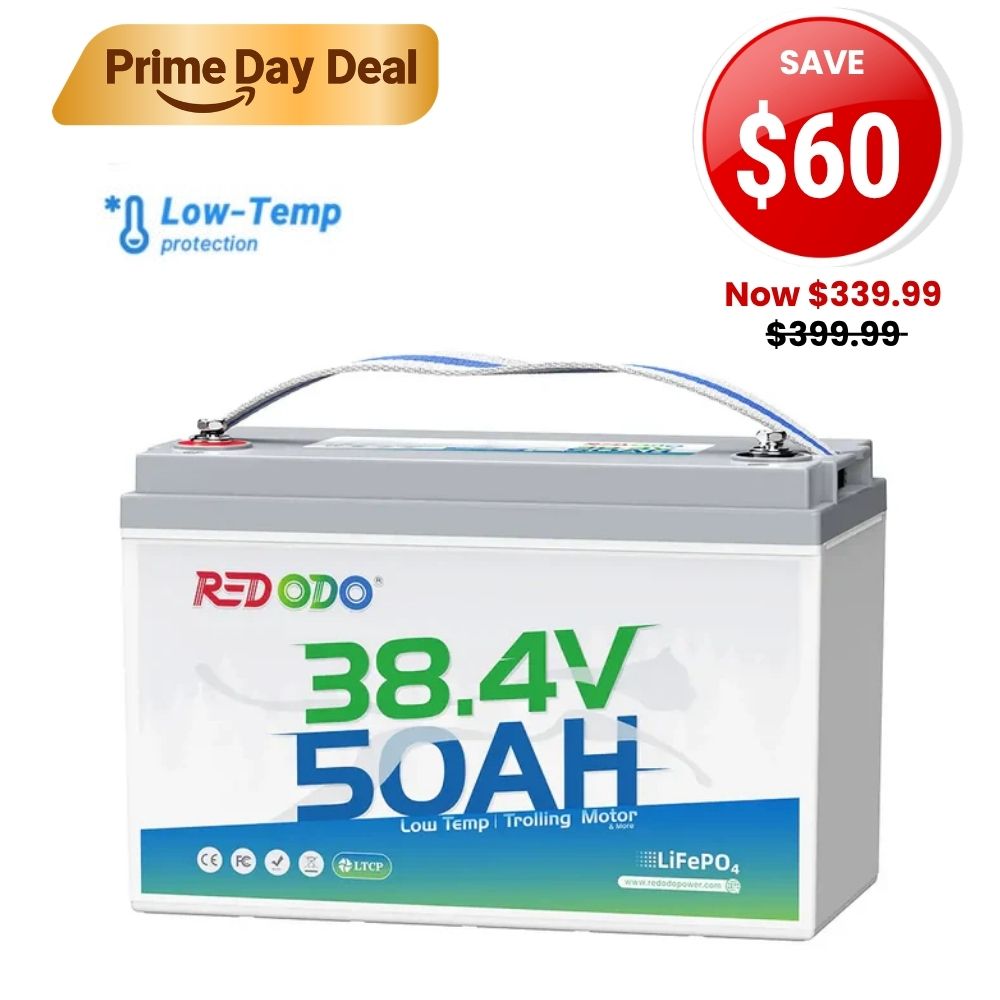 🔥【SAVE $60】Redodo 36V 50Ah Lithium Trolling Motor Battery for 36V Trolling Motors with 100-120 lbs