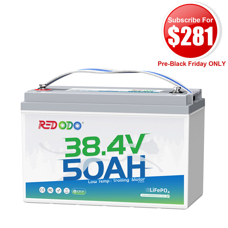 【$281 After Subscribe】Redodo 36V 50Ah Lithium Trolling Motor Battery for 36V Trolling Motors with 100-120 lbs
