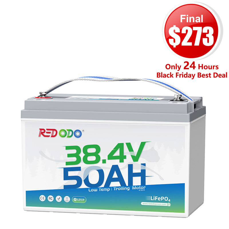 🔥【$273 Only 24H】Redodo 36V 50Ah Lithium Trolling Motor Battery for 36V Trolling Motors with 100-120 lbs