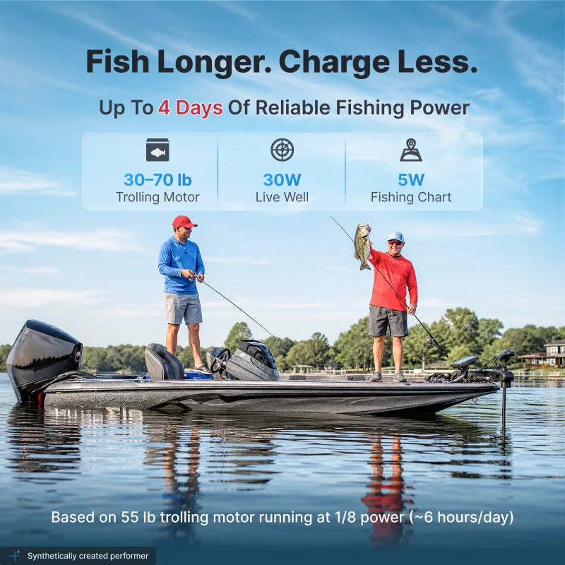 Redodo 12V 165Ah Marine Battery Fishing Up to 4 Days