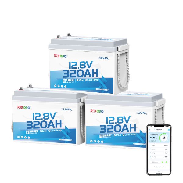 ⚡【FLASH DEAL】Redodo 12V 320Ah Mini Bluetooth Lithium Battery | Best for Boondocking, Long Road Trip, Desert Trip, Home Backup