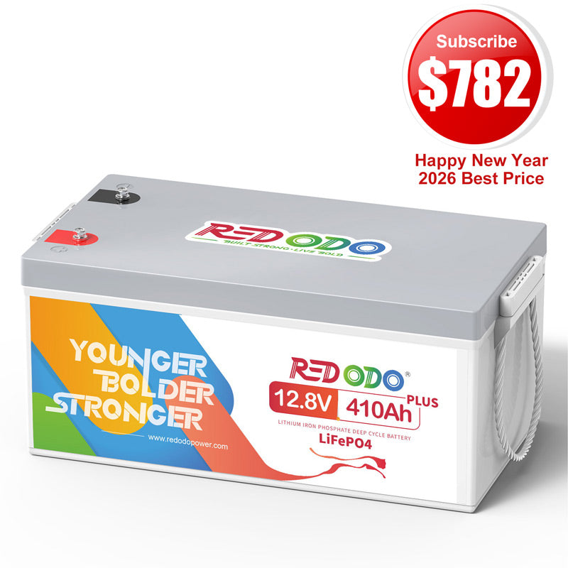 🔥【$782 After Subscribe】Redodo 12V 410Ah Lithium LiFePO4 Battery | King of Power | Marine, RV, Solar Home