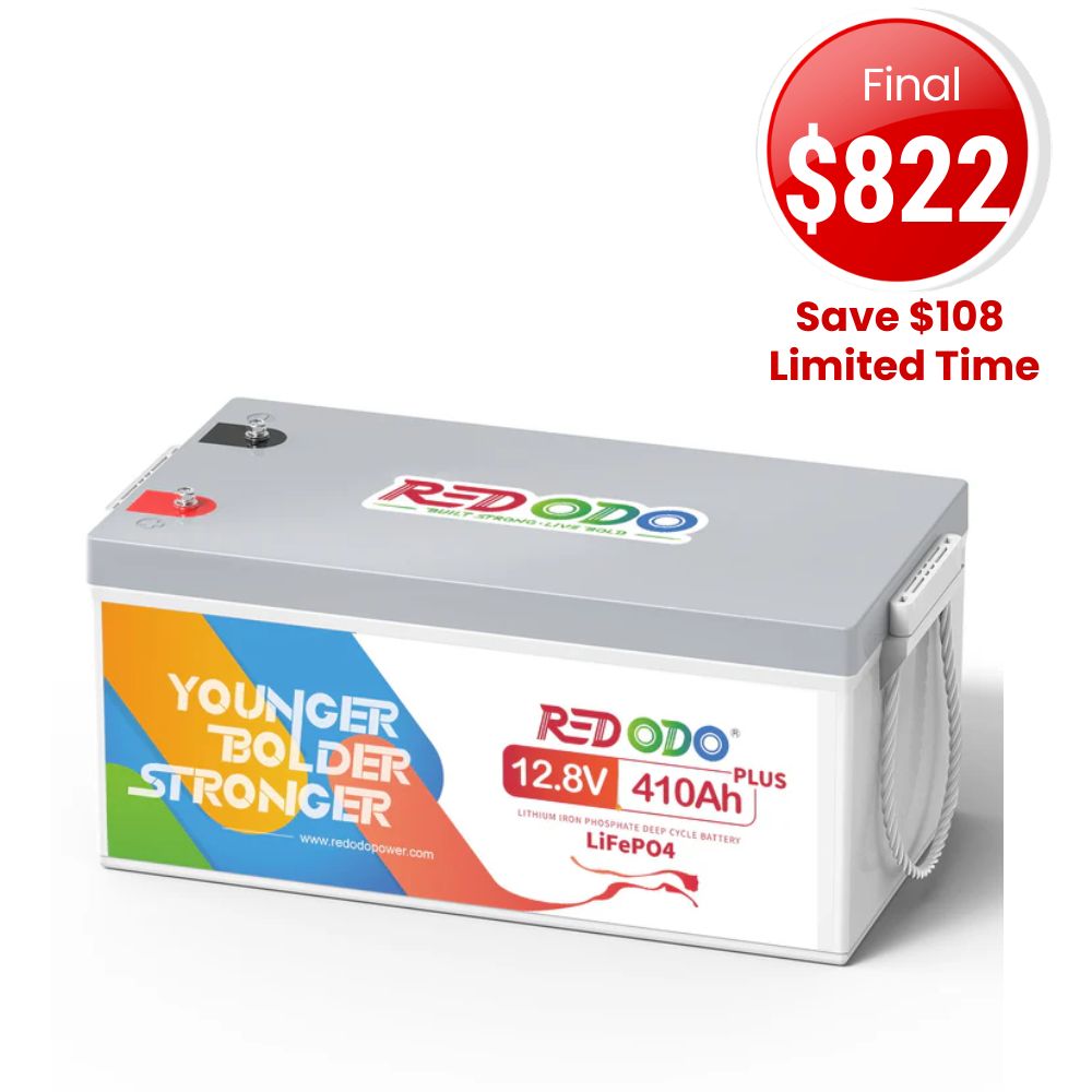 ⚡【Sale-Final $822】Redodo 12V 410Ah Group 8D Lithium LiFePO4 Battery | King of Power | Marine, RV, Home Backup