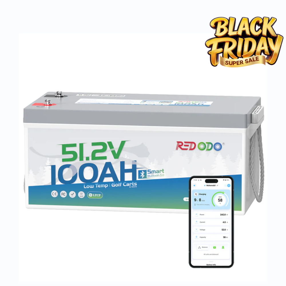 【Final $760】Redodo 48V(51.2V) 100Ah LiFePO4 Lithium Solar Battery