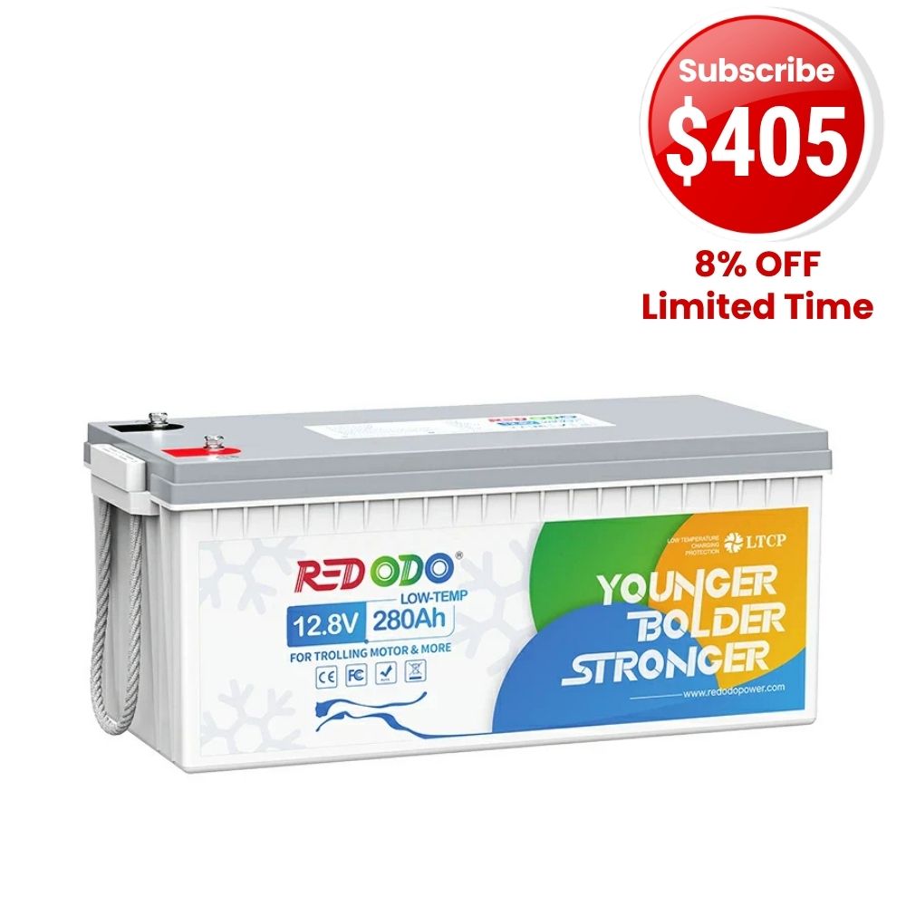 🔥【Subscribe for $405】Redodo 12V 280Ah LiFePO4 Lithium Battery | Low Temp Protection | For RV, Marine, Solar