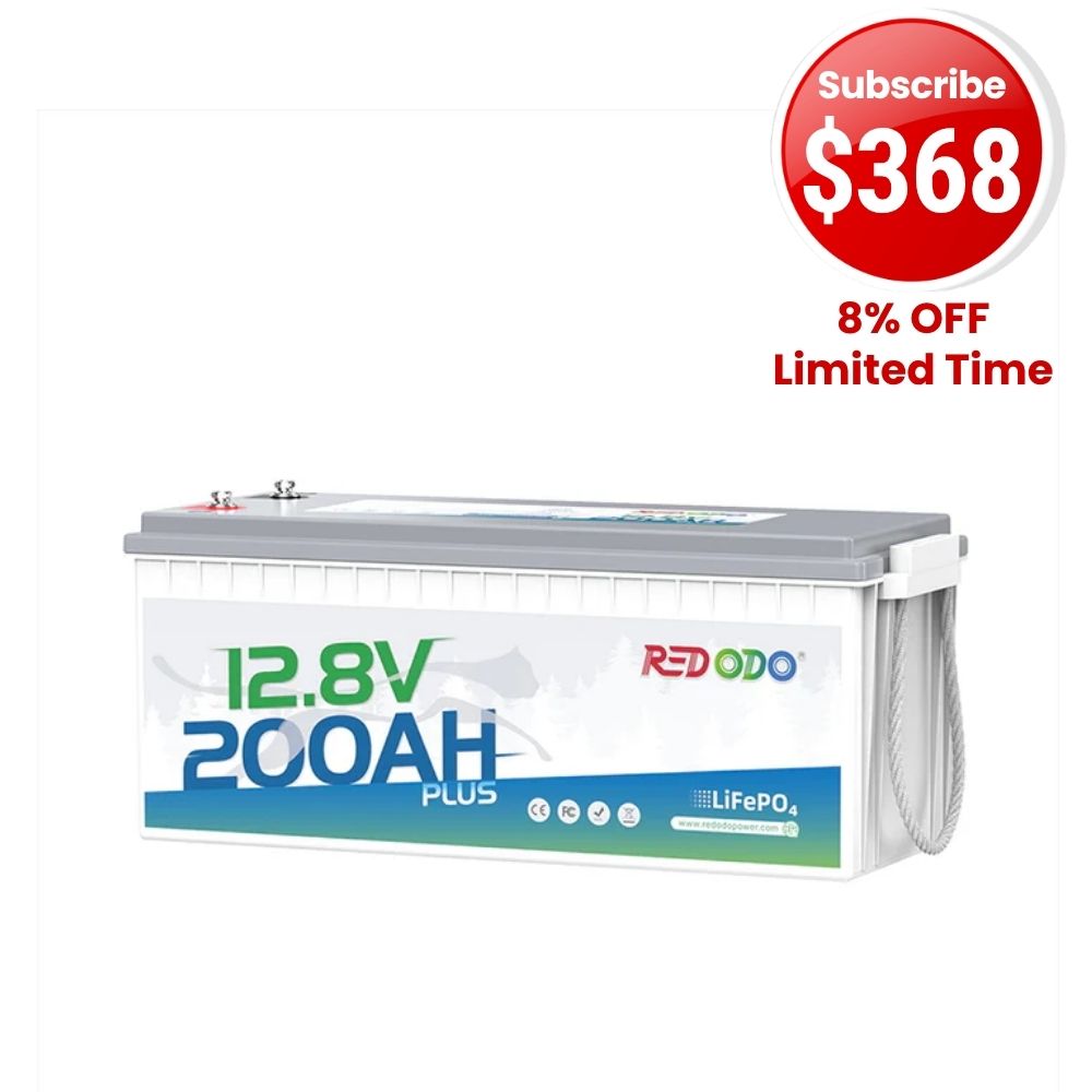 🔥【Subscribe for $368】Redodo 12V 200Ah Plus Deep Cycle Battery | 2560W Load Power | For Solar Home, RV, Marine