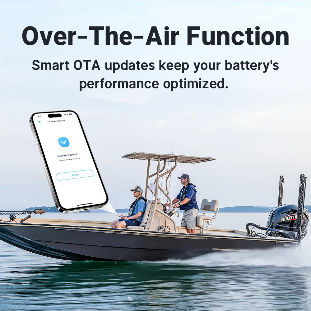 Redodo 12V 100Ah 900 CCA Group 27 Dual Purpose Marine Battery with OTA Bluetooth Auto-Heating