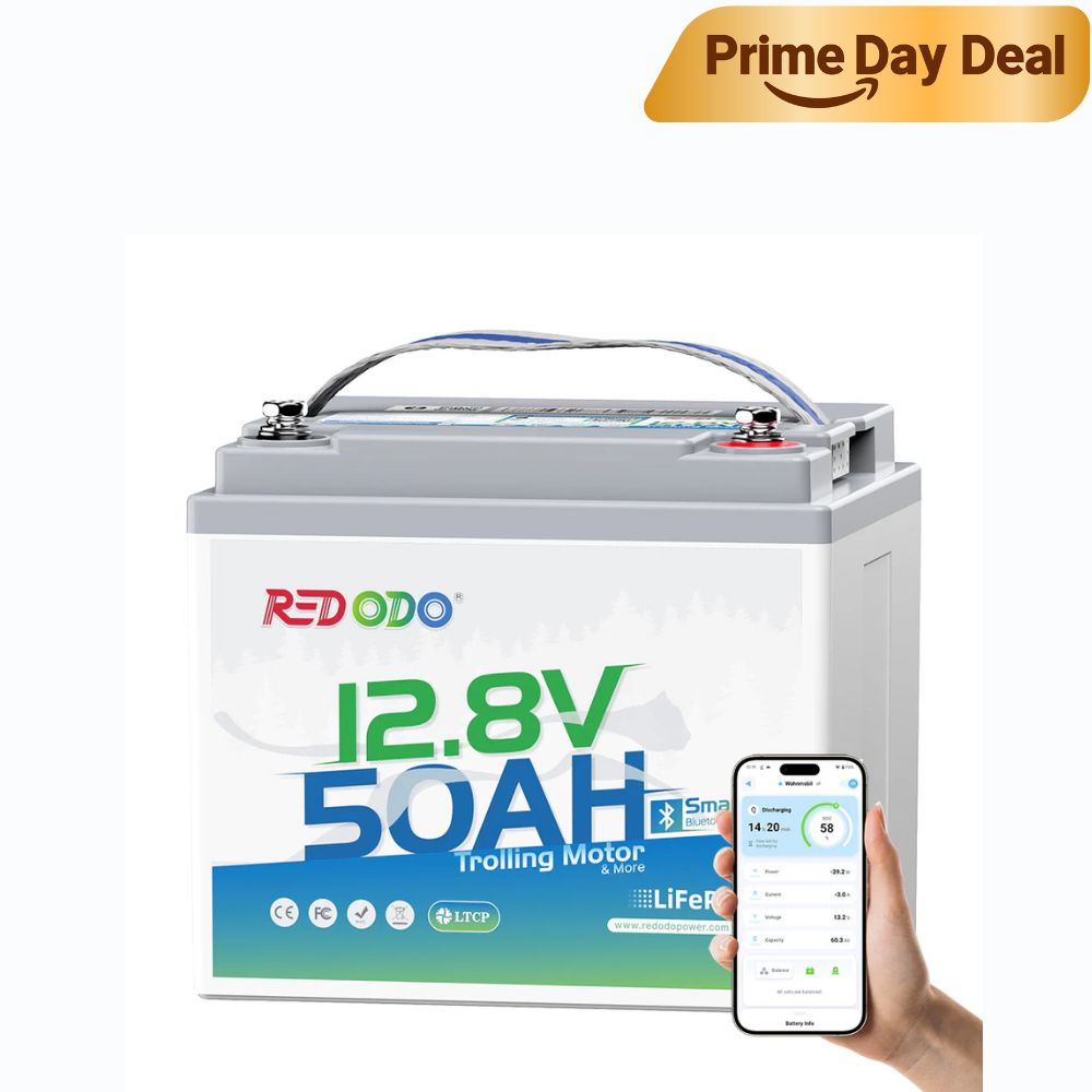 ⚡[Now $151] Redodo 12V 50Ah Bluetooth Battery for Trolling Motors (Up to 70lb Thrust)