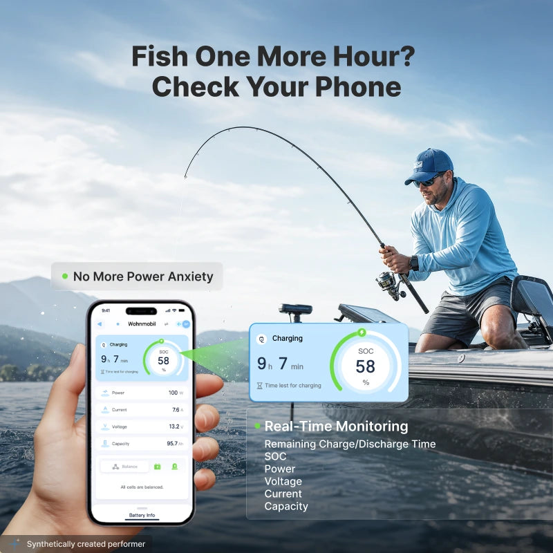 the bluetooth monitoring function of Redodo 12V 165Ah Group 31 Dual-Purpose Marine Battery