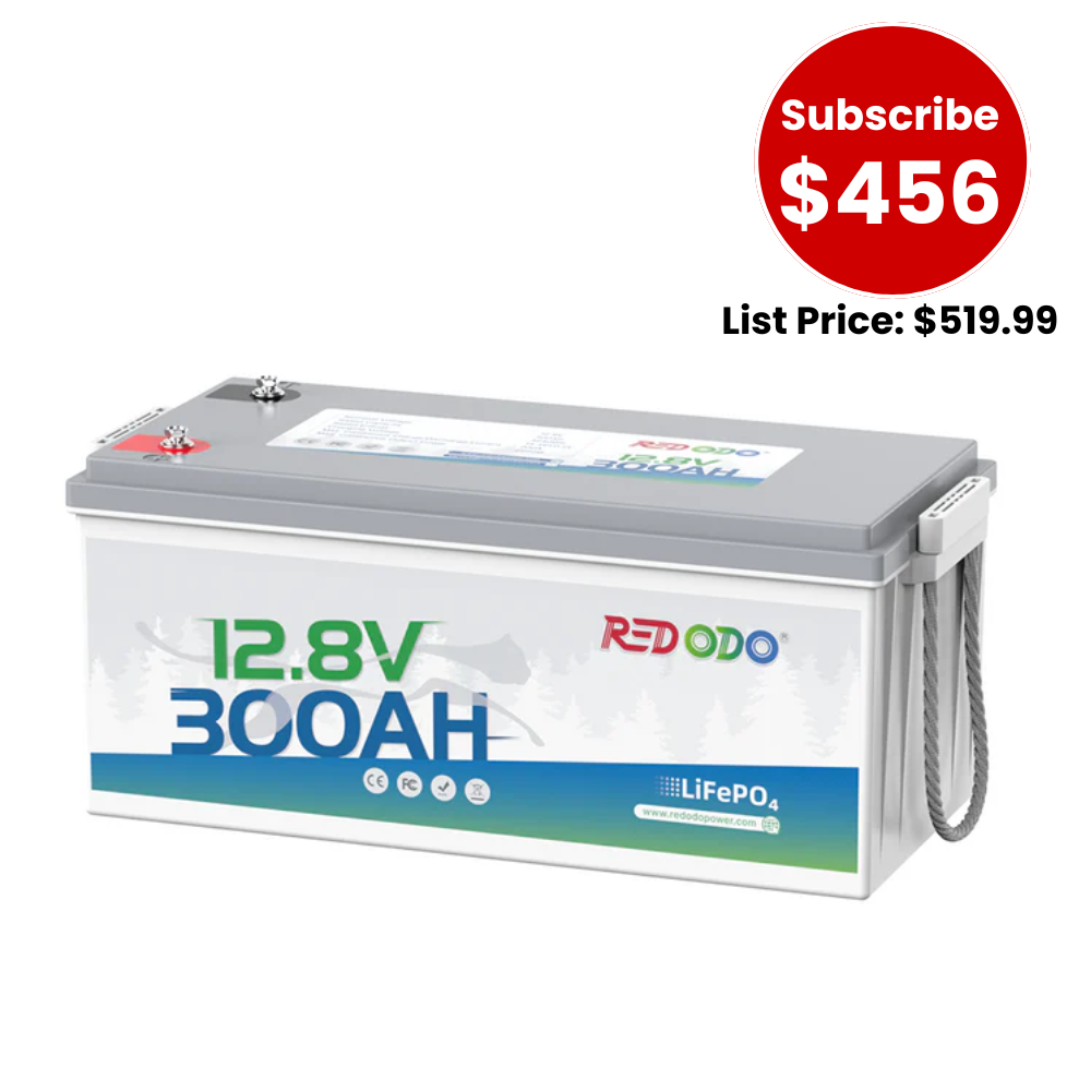 🔥 Redodo 12V 300Ah Lithium LiFePO4 Battery | Replaces 6*12V 100Ah AGM Batteries | RV, Marine, Solar