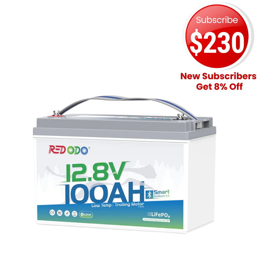 🔥【Extended Deal】Redodo 12V 100Ah Group 31 Bluetooth Lithium Battery | Real-Time Battery Monitoring | For RV, Marine, Solar