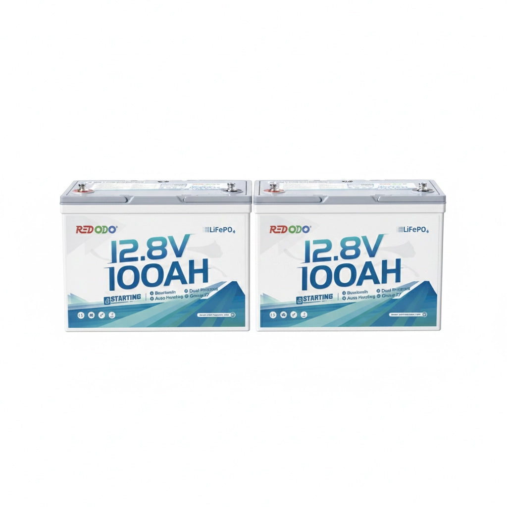 🔥【Slae-$355 Only】Redodo 12V 100Ah 900 CCA Group 27 Dual Purpose Marine Battery with OTA Bluetooth Auto-Heating