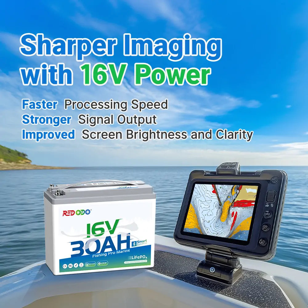 Redodo 16V 30Ah lithium battery for fish finder