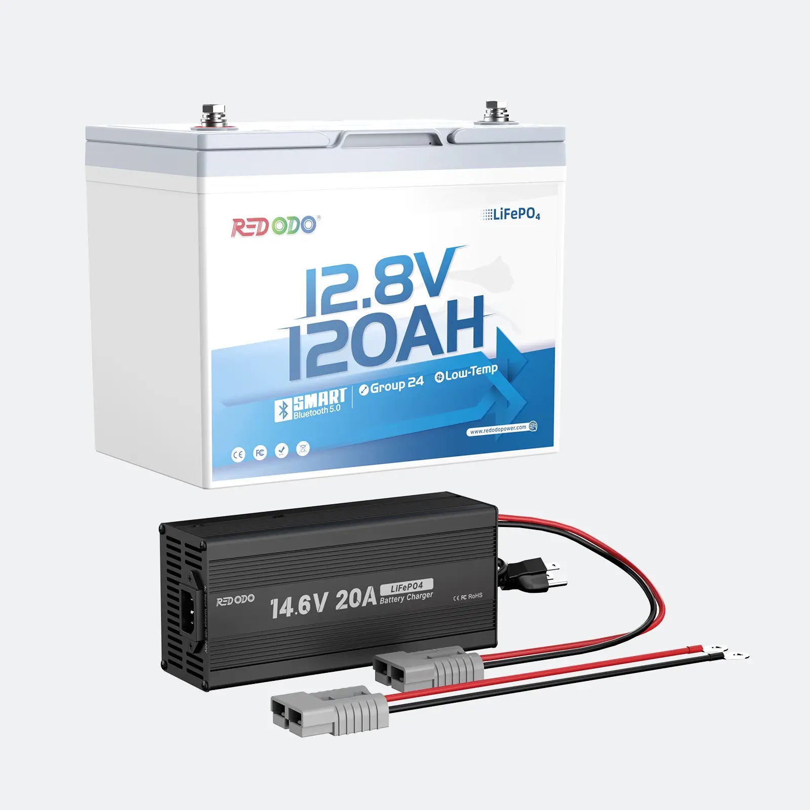 【Pre-Order】Redodo 12V 120Ah Group 24 Bluetooth Lithium Battery | For 1-2 Day RV Trips | Smallest 120Ah Battery