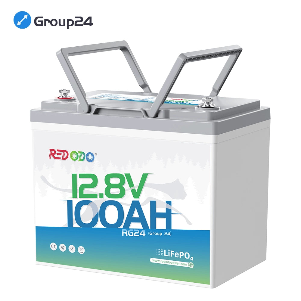 🔥【Subscribe for $193】Redodo 12V 100Ah Group 24 Deep Cycle LiFePO4 Lithium Battery | For Home, RV, Marine