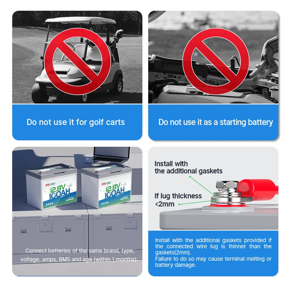 tips of Redodo Group 24 deep cycle battery