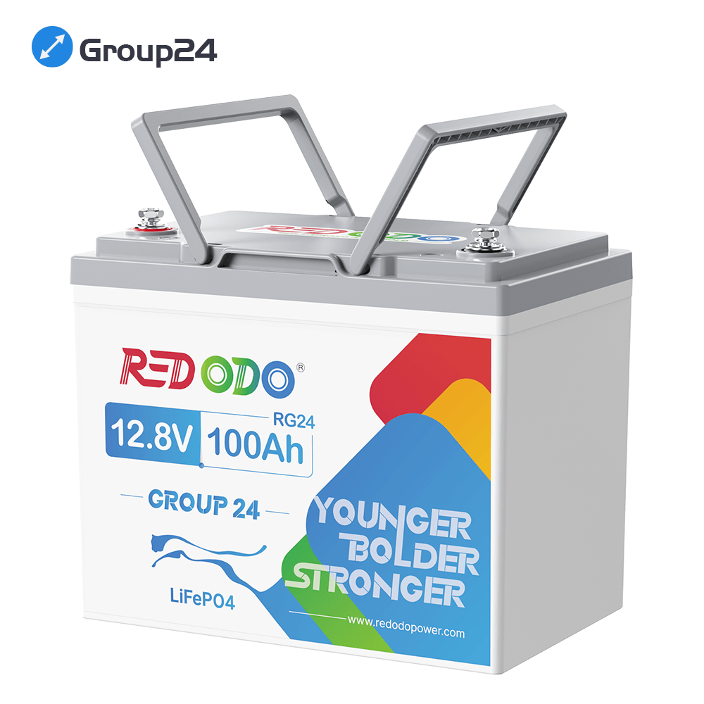 🔥【Sale-Only $236】Redodo 12V 100Ah Group 24 Deep Cycle LiFePO4 Lithium Battery | For Home, RV, Marine