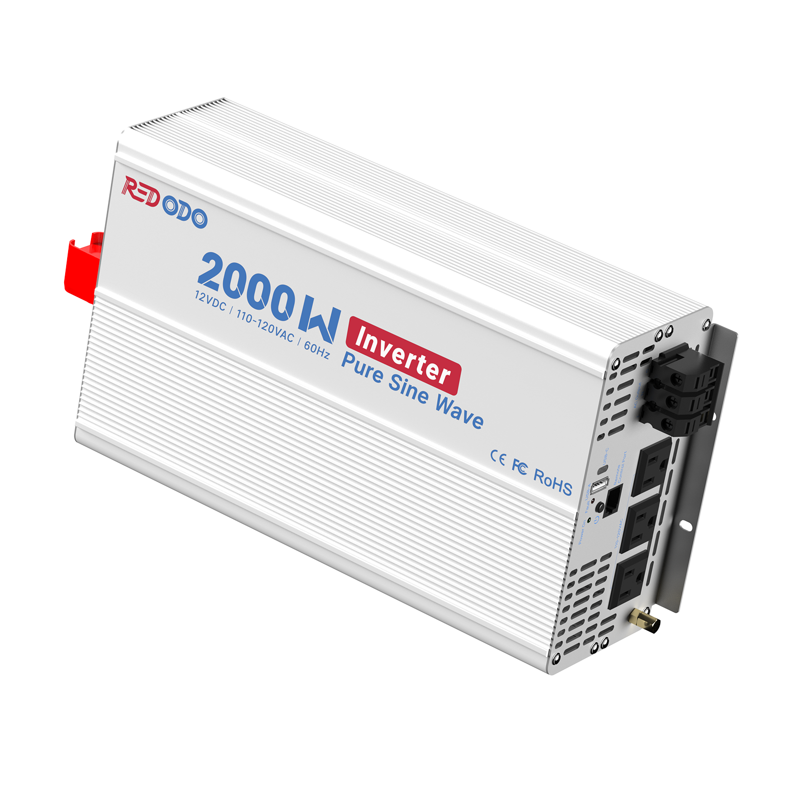 Redodo 2000W Pure Sine Wave Inverter, 90% Power Efficiency & LCD Monitor