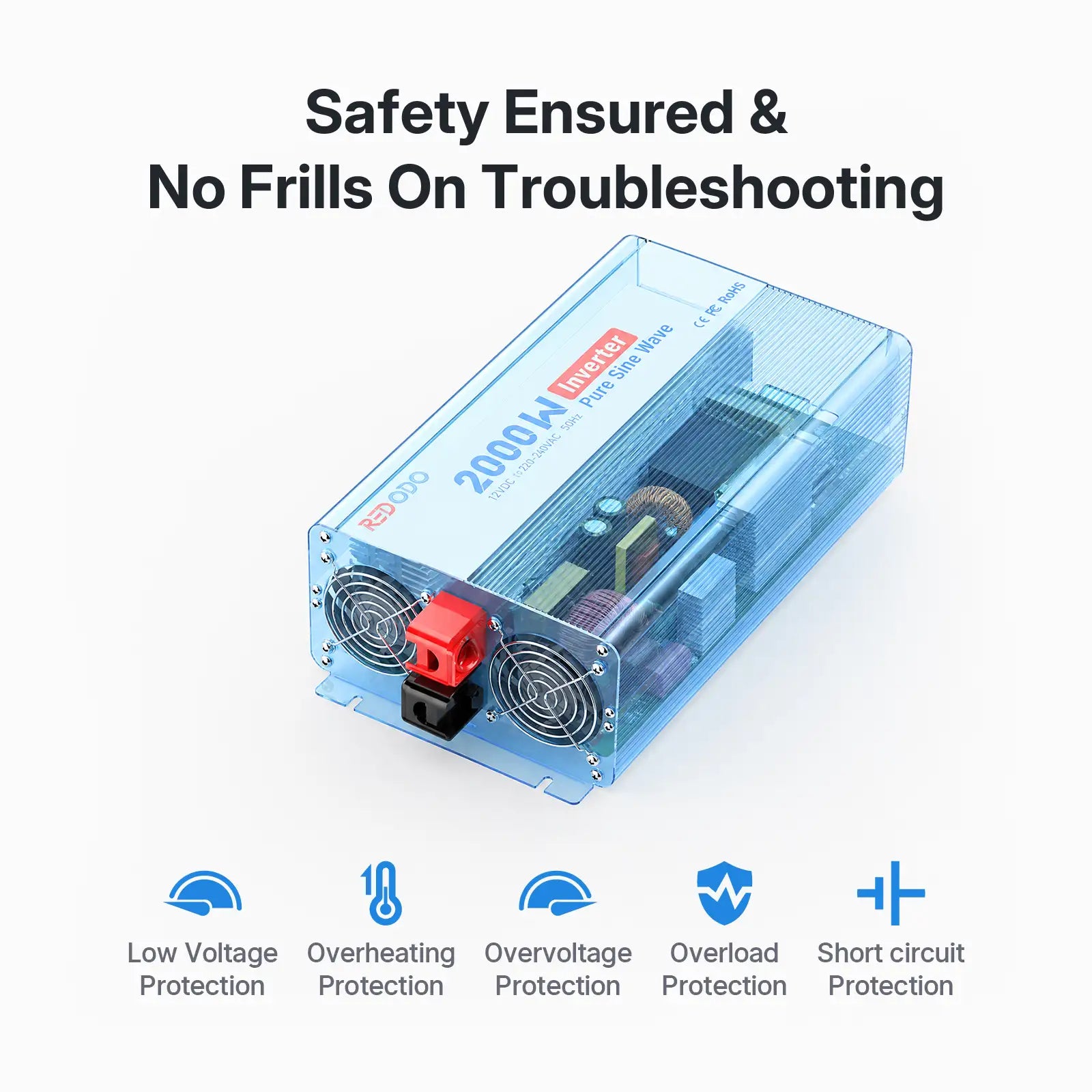 2000 watt power inverter with safety ensured & no frills on troubleshooting