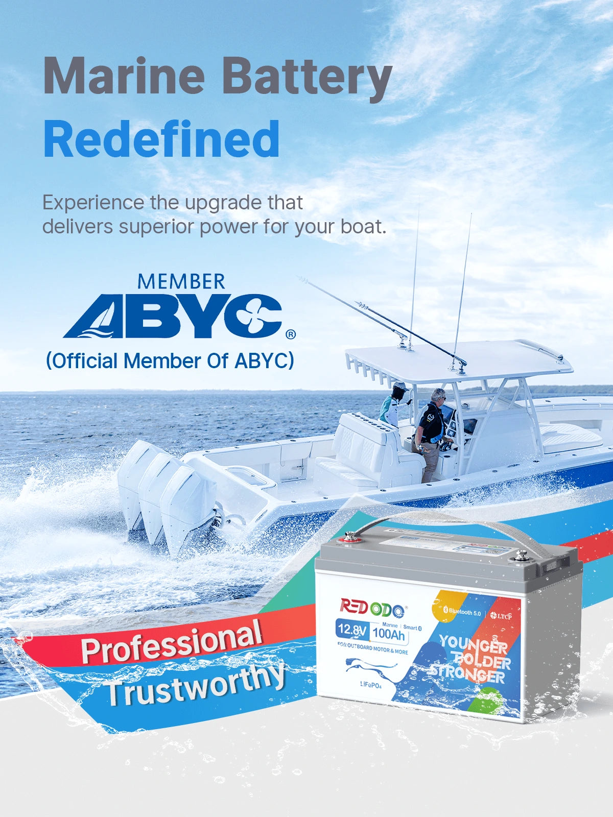 Redodo marine outboard motor battery 