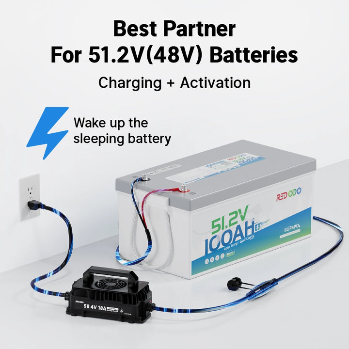 Redodo 58.4V 18A Charger for 48V Lithium Batteries
