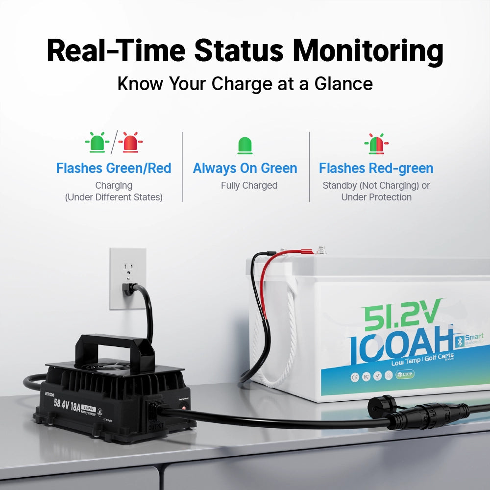 Redodo 58.4V 18A LiFePO4 Battery Charger