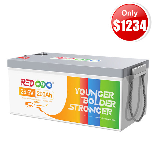 【Only $1234】Redodo 24V 200Ah LiFePO4 Battery | 5.12kWh & 5.12kW Redodo Power