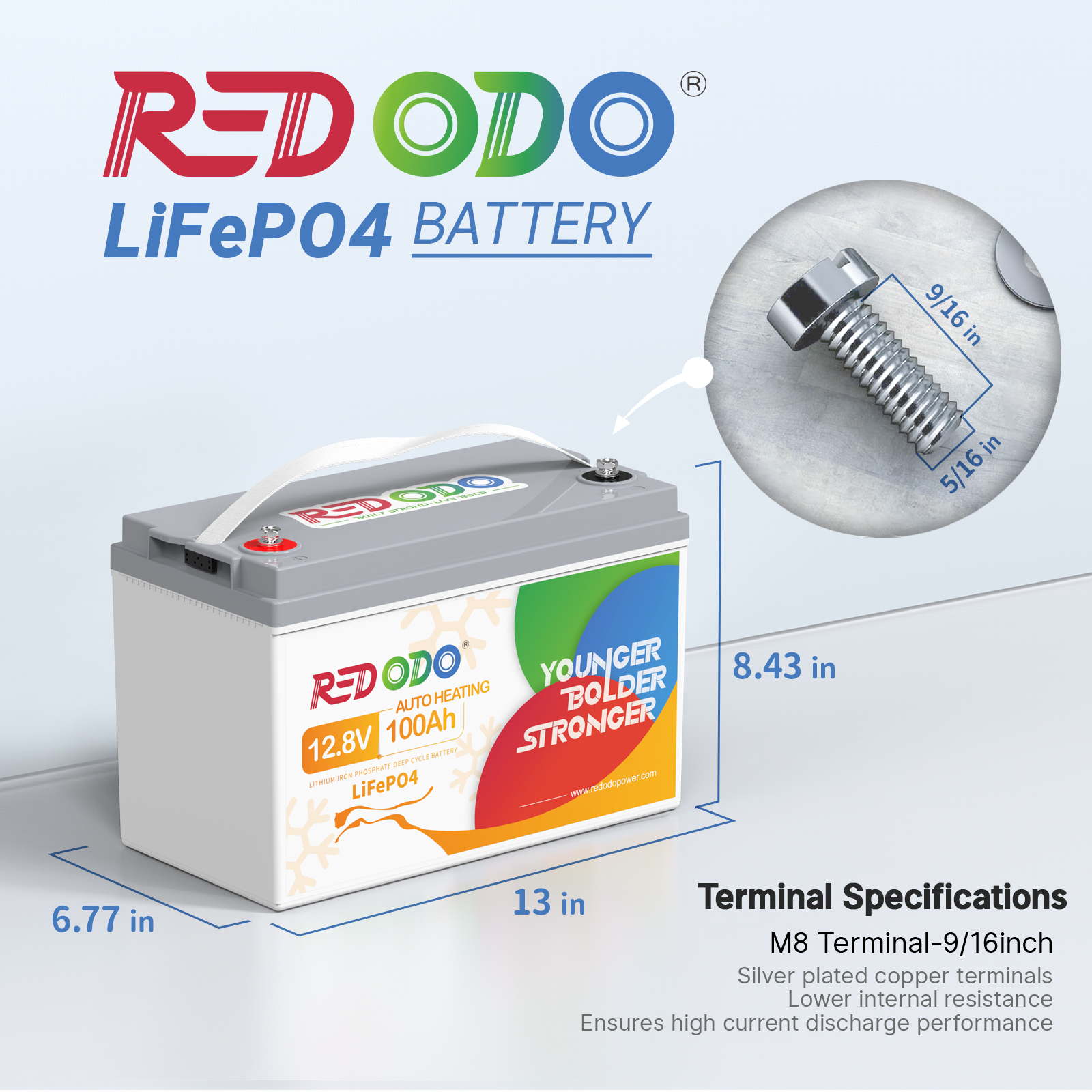 【Like New】【Self-Heating】Redodo 12V 100Ah LiFePO4 Battery Redodo Power