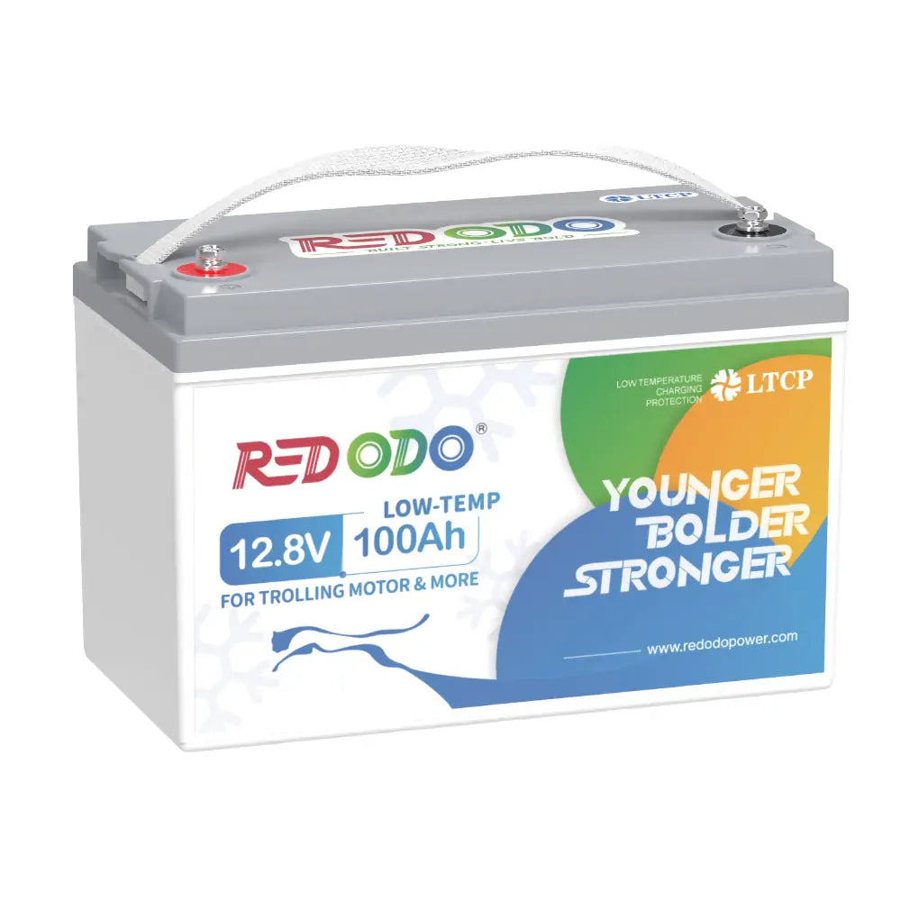 【Like New】Redodo 12.8V 100Ah Low Temp Cutoff LiFePO4 Battery, Perfect for Trolling Motor